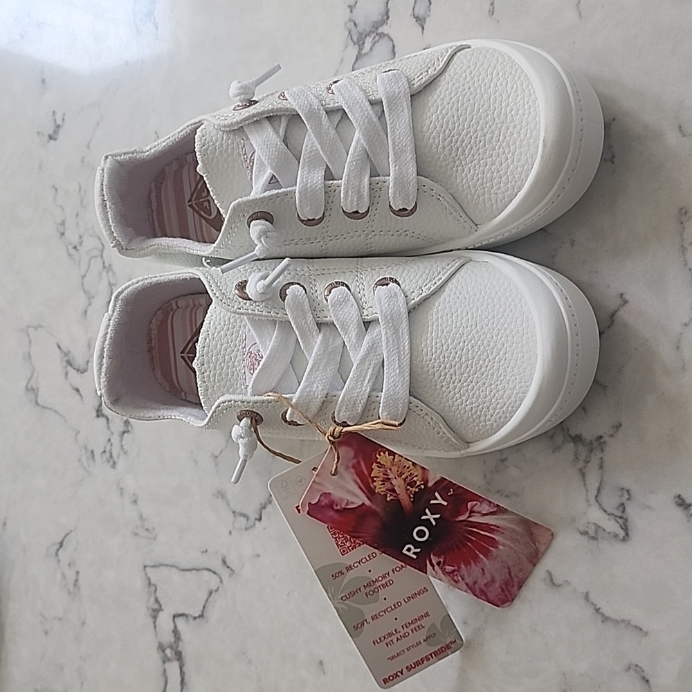 Roxy slide on leather shoes